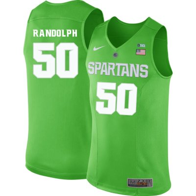 Men Zach Randolph Michigan State Spartans #50 Nike NCAA Green Authentic College Stitched Basketball Jersey HI50M82GN
